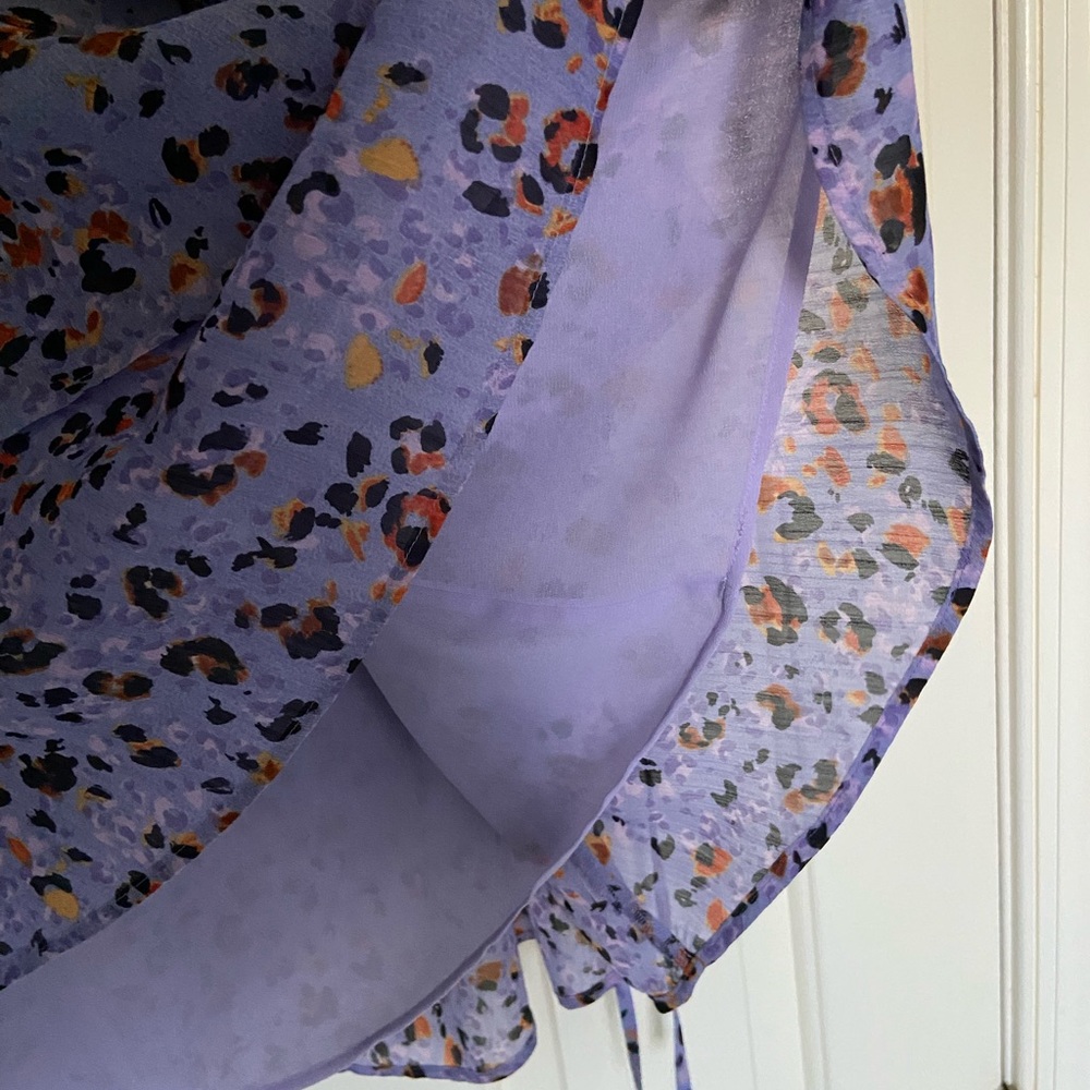 & Other Stories Peasant Flounce Tiered A-Line Mini Printed Dress - Picture 7 of 7